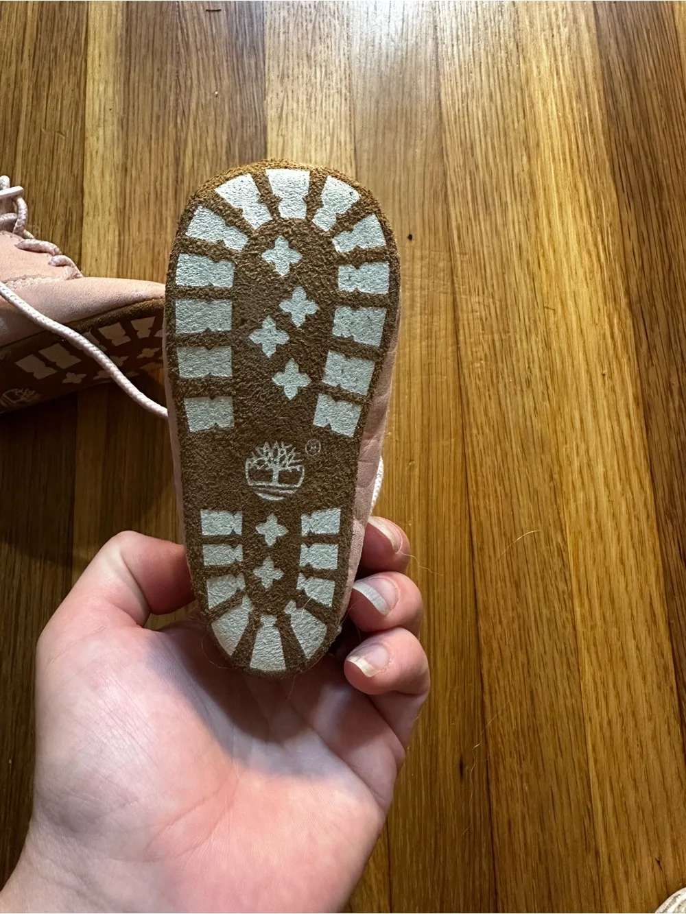 Timberland Pink Suede Baby Walker Shoes